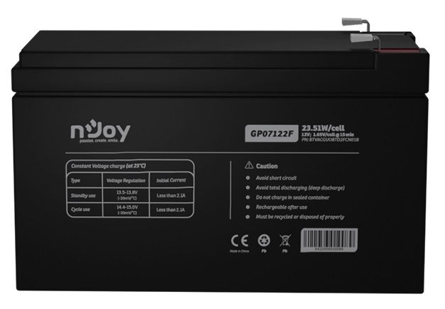 Аккумуляторная батарея Njoy 12V 7AH (BTVACGUOBTD2FCN01B) AGM (GP07122F)