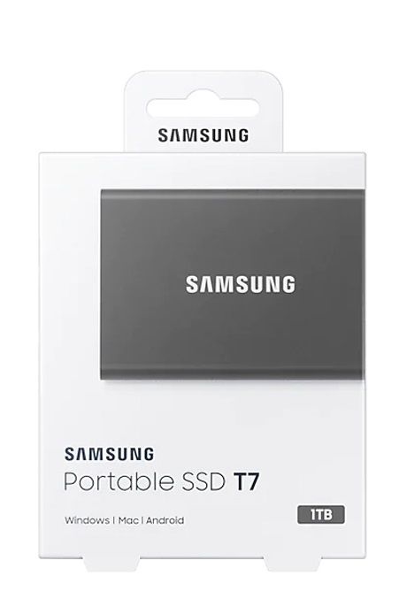 Накопитель внешний SSD 1TB Samsung T7 Titan Gray (MU-PC1T0T/WW)