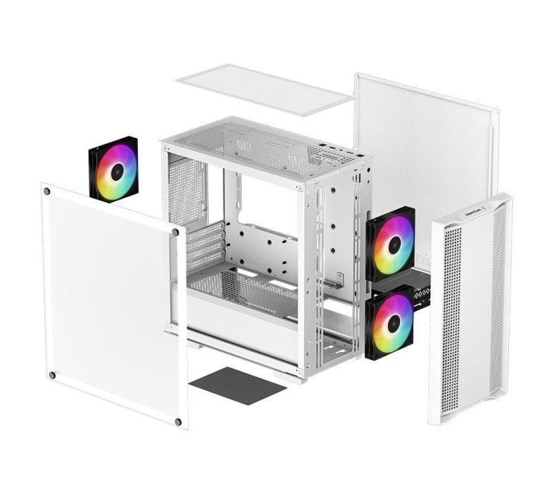 Корпус DeepCool CC360 White ARGB без БП (R-CC360-WHAPM3-G-1)