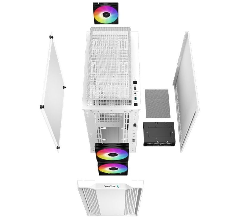 Корпус DeepCool CC360 White ARGB без БП (R-CC360-WHAPM3-G-1)