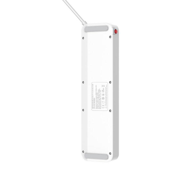 Фільтр живлення ProLogix Premium 2.5 кВт, 4 розетки, 4 USB, 2 м, з вимикачами, білий (PR-SC4408W)