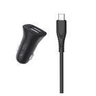 Автомобильное зарядное устройство SkyDolphin SZ09V (2USB, 3.4A) Black + кабель microUSB (AZP-000111)