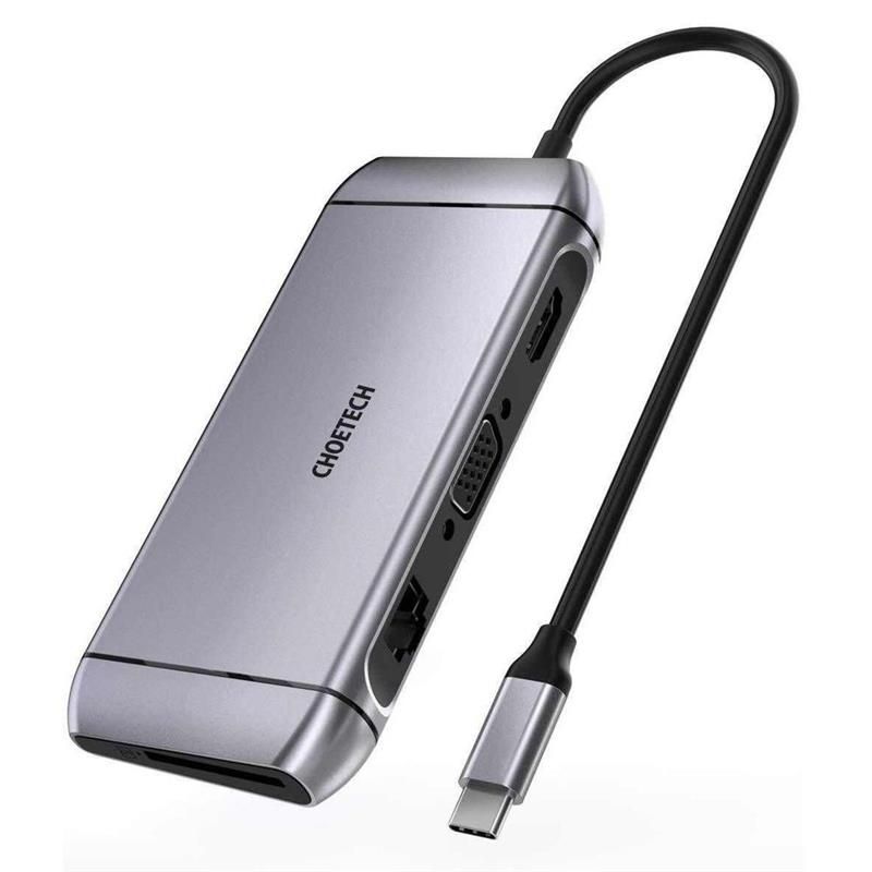 USB-хаб Choetech USB Type-C 9-в-1 (HUB-M15)