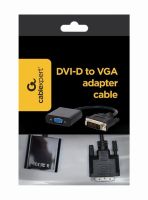 Адаптер Cablexpert DVI - VGA (M/F), 0.2 м, Black пакет (A-DVID-VGAF-01)