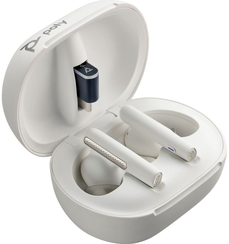 Навушники TWS Poly Voyager Free 60+ Earbuds + BT700C + TSCHC White (7Y8G6AA)