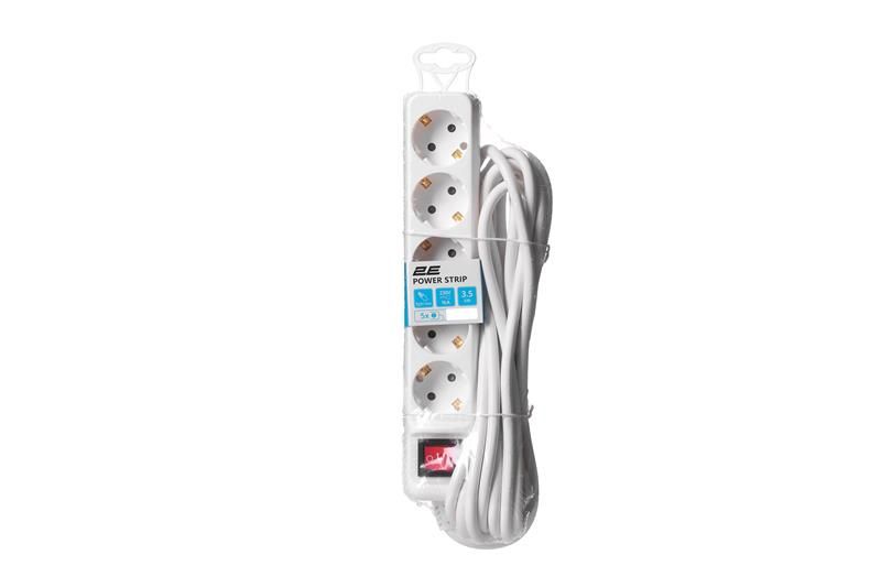 Фільтр живлення 2Е 5хSchuko, 5 м, білий (2E-U05ES15M5)