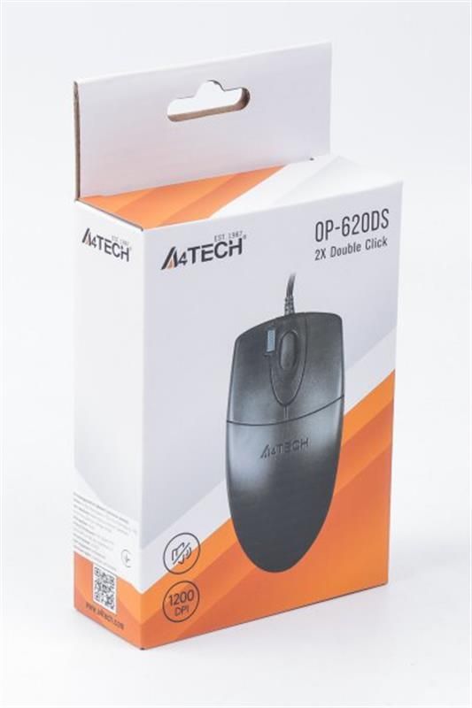 Миша A4Tech OP-620DS Black (OP-620DS USB (Black))