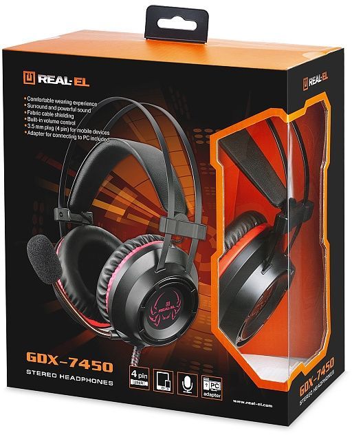 Гарнитура REAL-EL GDX-7450 Black (EL124100039)