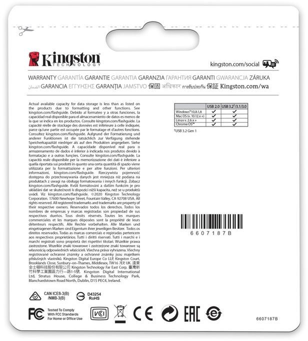 Флеш-накопитель USB3.2 64GB Kingston DataTraveler Micro (DTMC3G2/64GB)