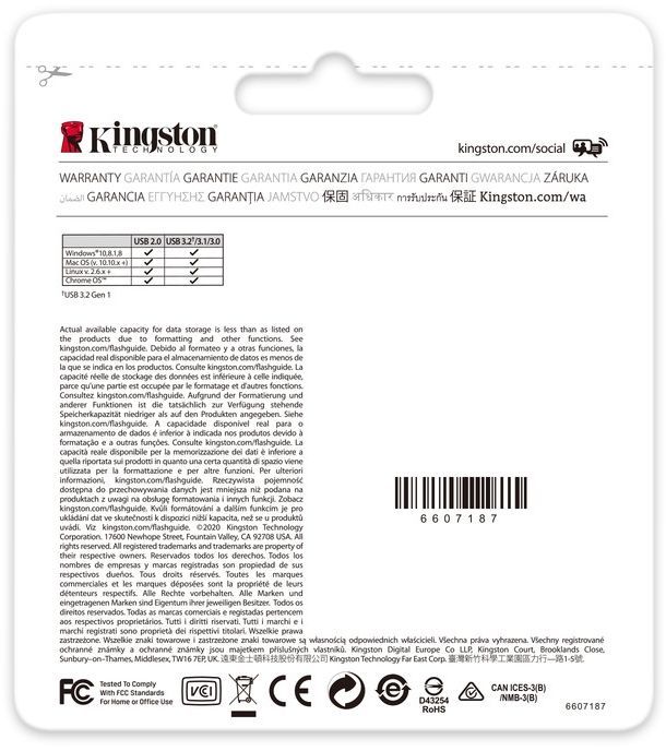 Флеш-накопитель USB3.2 128GB Kingston DataTraveler Exodia Black/Yellow (DTX/128GB)
