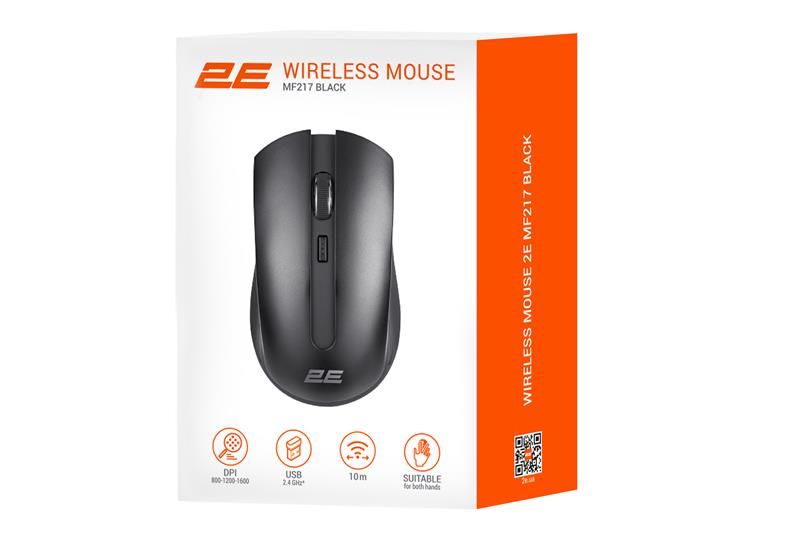 Миша бездротова 2E MF217 WL Black  (2E-MF217WB)