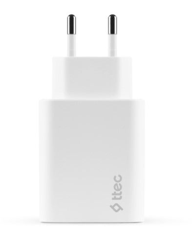 Сетевое зарядное устройство Ttec SmartCharger Duo PD USB-C/USB-A 32Вт White (2SCS24B)