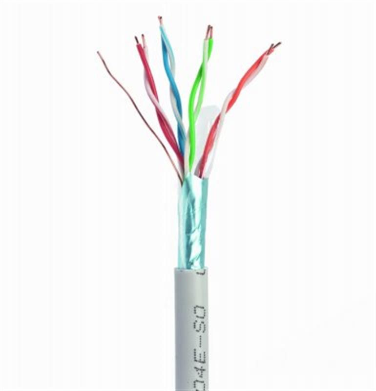 Кабель витая пара Cablexpert FTP CAT5e, алюминий под медью (CCA с AWG24), одножильный, экранированный фольгой, 100м (FPC-5004E-SOL/100)