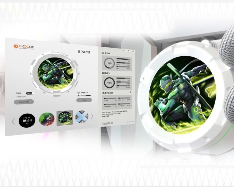 Система водяного охлаждения ID-Cooling Space LCD SL240 White (SL240 WHITE)