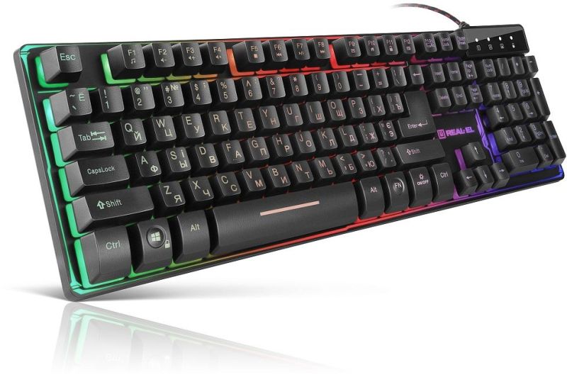 Клавіатура REAL-EL Gaming 8700 Black (EL123100015)