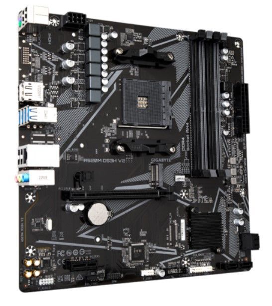 Материнська плата Gigabyte Socket AM4 (A520M DS3H V2)
