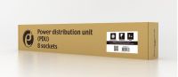 Блок розеток EnerGenie 19" 1U алюм. корп.,  8 розеток,  16A, 3м, чорний, вилка Schuko (EG-PDU-014)