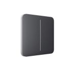 Кнопка для двухклавишного выключателя Ajax SoloButton (2-gang) Graphite (46016.144.GP)