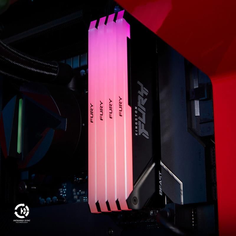 Модуль памяти DDR4 2x8GB/3200 Kingston Fury Beast RGB (KF432C16BB2AK2/16WP)