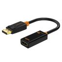 Адаптер Сabletime DisplayPort - HDMI (M/F), 0.2 м, Black (CP21B)