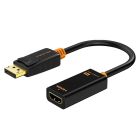 Адаптер Сabletime DisplayPort - HDMI (M/F), 0.2 м, Black (CP21B)