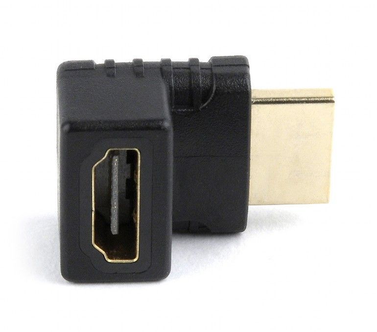 Адаптер Cablexpert HDMI - HDMI, M/F, Г-образный, черный пакет (A-HDMI270-FML)