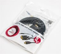 Кабель Cablexpert HDMI - VGA+3.5 мм V 1.4 (M/M), 3 м, черный пакет (A-HDMI-VGA-03-10)