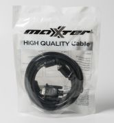 Кабель Maxxter VGA - VGA (M/M), HD15, 3+4C, с 2-мя ферритами, 3 м, черный пакет (V-VGA-10)