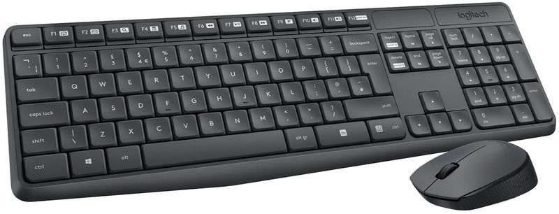 Комплект (клавіатура, миша) бездротовий Logitech MK235 ENG/UKR Grey (920-007931)