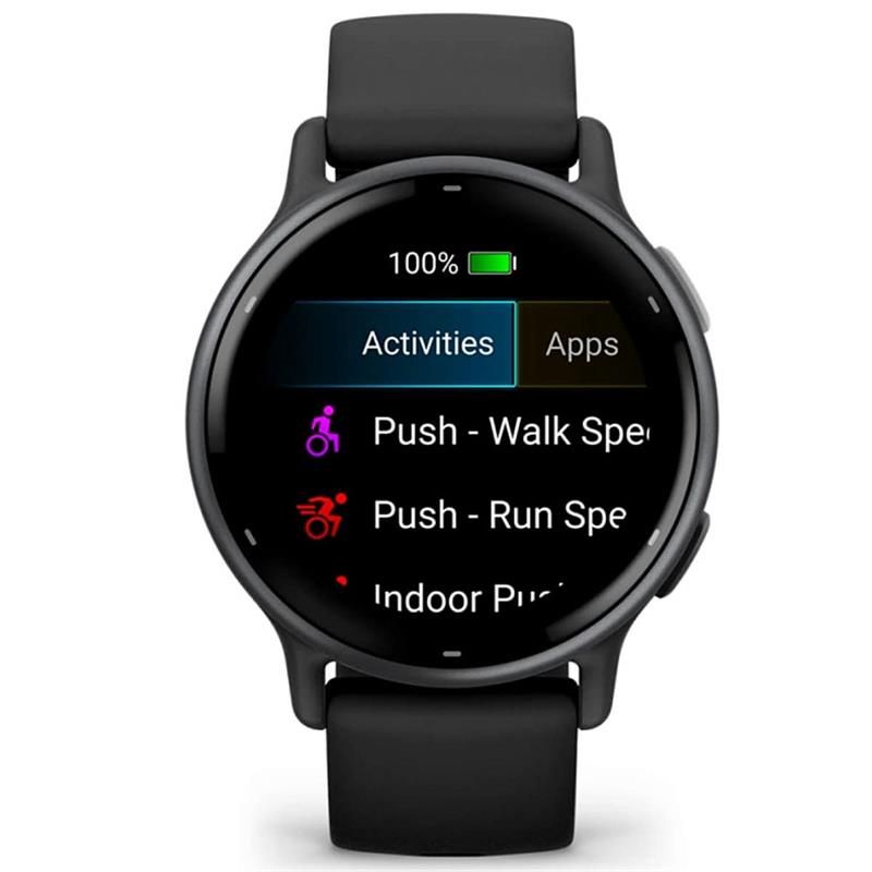 Смарт-часы Garmin Vivoactive 5 Slate Aluminum Bezel with Black Case and Silicone Band (010-02862-5A)