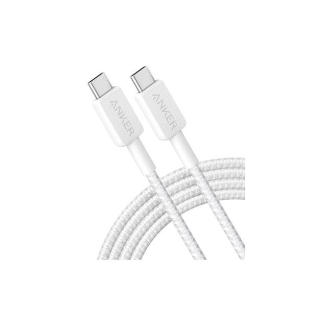 Кабель Anker 322 USB-C - USB-C, 1.8 м, White (A81F6H21)