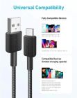Кабель Anker 322 USB-A - USB-C, 0.9 м, Black (A81H5G11)