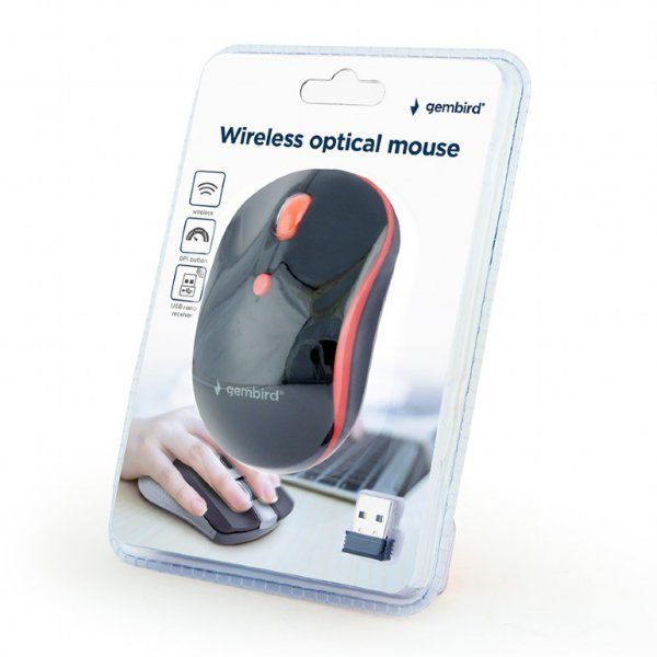 Миша бездротова Gembird Black/Red (MUSW-4B-03-R)