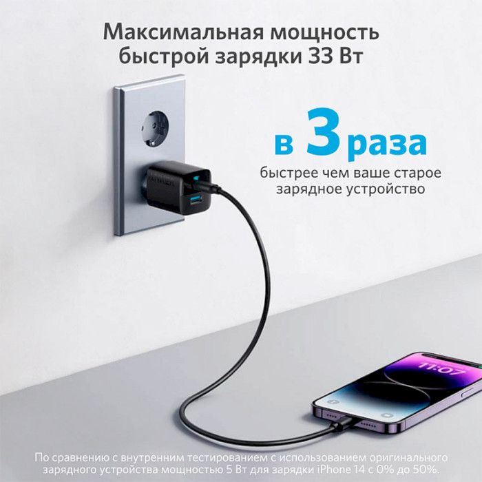 Сетевое зарядное устройство Anker PowerPort 323 Black (A2331G11)