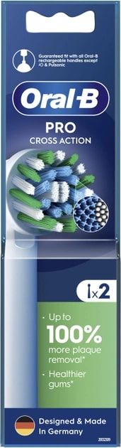 Насадка для зубної електрощітки Braun Oral-B Pro Cross Action EB50RX (2 шт.) (Oral-B Pro Cross Action EB50RX (2))