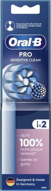 Насадка для зубної електрощітки Braun Oral-B Pro Sensitive Clean EB60X (2 шт) (Oral-B Pro Sensitive Clean EB60X (2))