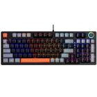 Клавіатура ігрова механічна XTRIKE ME GK-987 UA 96кл.+регулятор, RGB, USB, чорно-сіра (GK-987GGRUA)