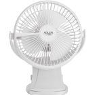 Вентилятор AdlerAD 7342 white настільний/ акумуляторний/ 5Вт/ D=15.5см/ USB-C/ білий (AD7342W)