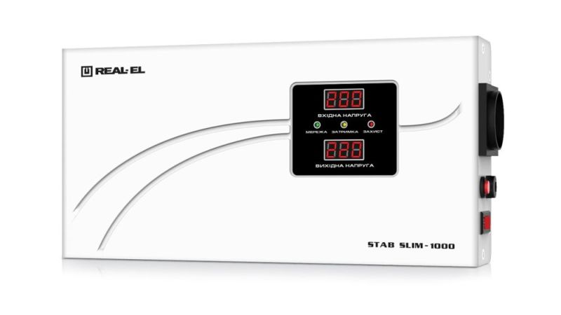 Стабілізатор REAL-EL Stab Slim-1000 White (EL122400007)