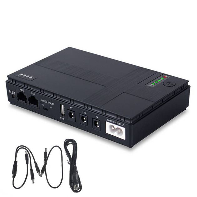 Джерело безперебійного живлення для роутерів/комутаторів DC1018P DC UPS 10400 mAh Black (2020000426844)