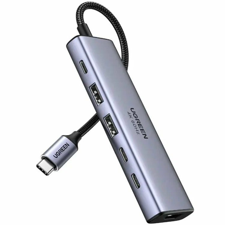 Док-станція USB3.2 Type-C --> HDMI 4K60Hz/2хUSB 3.0/2xUSB-C PD 100 Вт CM511 Ugreen (35999)