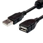 Кабель Atcom USB - USB (M/F), 1.5 м, ферритовый фильтр, Black (17206)
