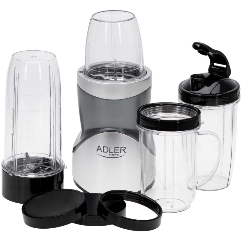 Фітнес-блендер Adler AD 4084 500Вт/ Pulse/ 4 скляні пляшки 700мл, 2x500мл, 300мл (AD4084)