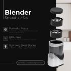 Фітнес-блендер Adler AD 4084 500Вт/ Pulse/ 4 скляні пляшки 700мл, 2x500мл, 300мл (AD4084)
