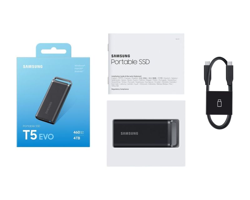Накопичувач зовнівній SSD 4TB Samsung T5 EVO (MU-PH4T0S/EU)