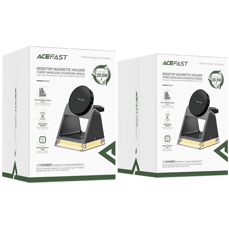 Зарядний пристрій Wireless QI 3in1 15W E17 Acefast (6974316282815)