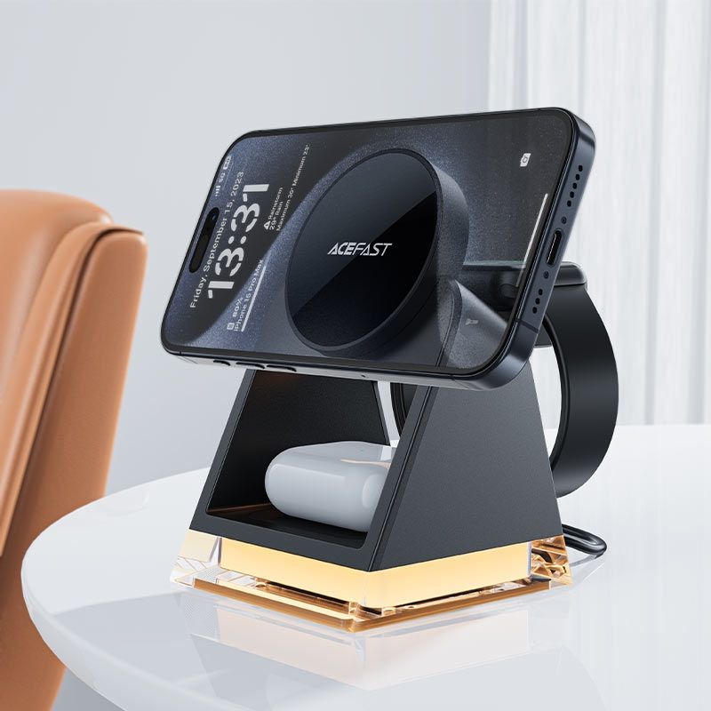 Зарядний пристрій Wireless QI 3in1 15W E17 Acefast (6974316282815)