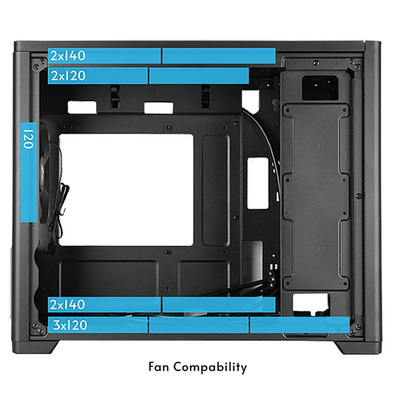 Корпус Chieftec UNI BX-10B-M-OP mATX, без БЖ, Black (BX-10B-M-OP)