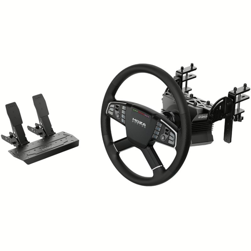 Кермо і педалі MOZA R5 Trucking Bundle for PC, 14кн., подв. педалі SR-PLite, кермо TSW (RS071_Moza)