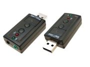 Звукова карта USB AUX jack, 2*TRS (Mic + Ear), Virtual 7.1 Channel, RTL (B00650)